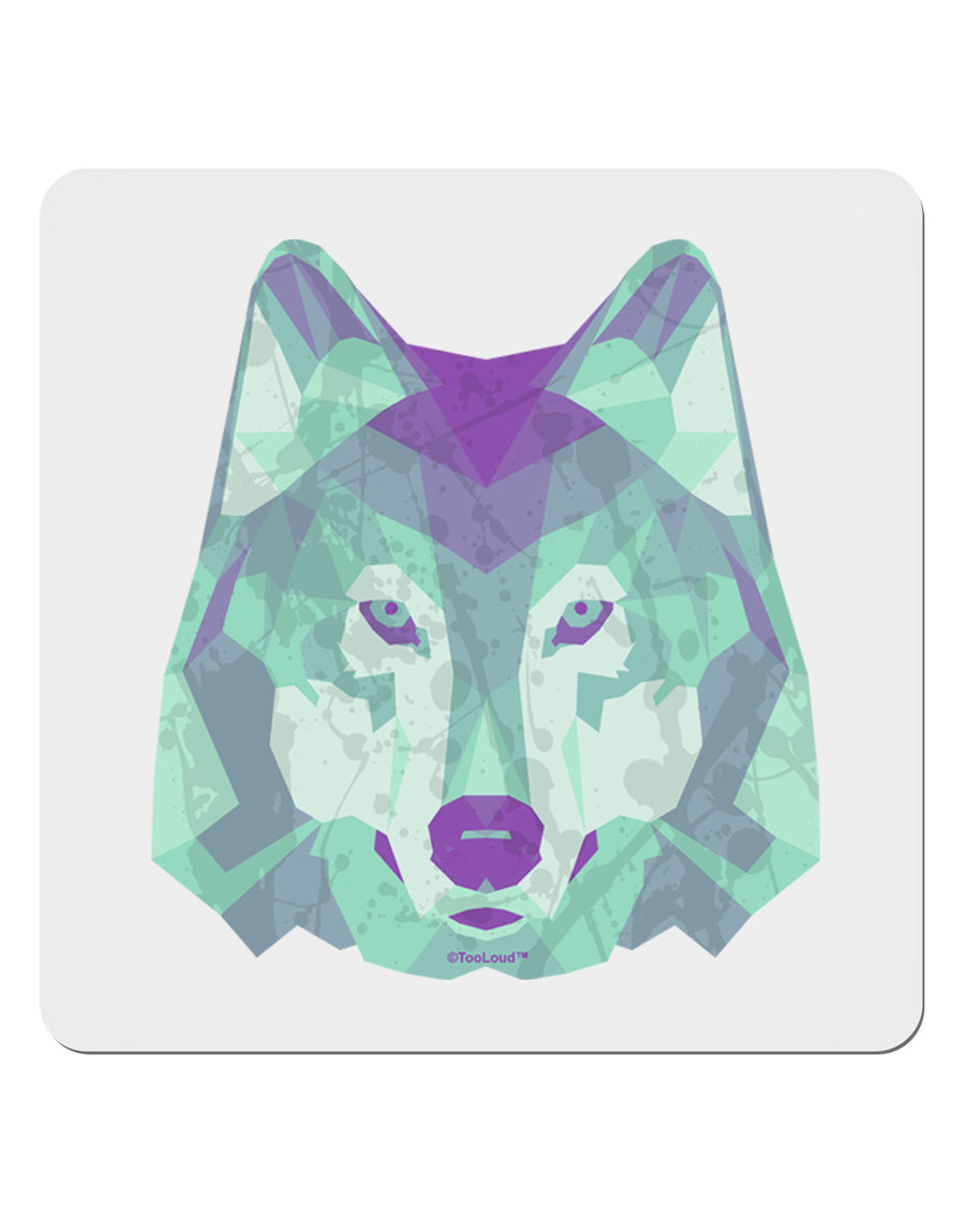 Geometric Wolf Head 4x4&#x22; Square Sticker-Stickers-TooLoud-1-Davson Sales