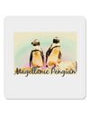 Magellanic Penguin Text 4x4&#x22; Square Sticker 4 Pieces-Stickers-TooLoud-White-Davson Sales