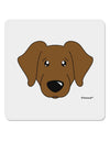 Cute Chocolate Labrador Retriever Dog 4x4&#x22; Square Sticker 4 Pieces-Stickers-TooLoud-White-Davson Sales