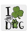 I Shamrock my Dog 4x4 Inch Square Stickers - 4 Pieces-Stickers-TooLoud-Davson Sales