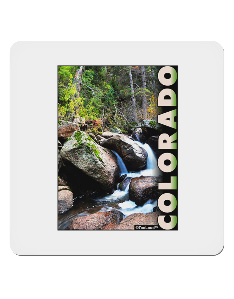 Rockies River with Text 4x4&#x22; Square Sticker-Stickers-TooLoud-1-Davson Sales