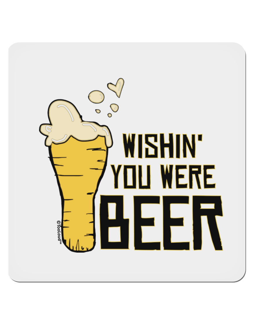 Wishin you were Beer 4x4 Inch Square Stickers - 4 Pieces-Stickers-TooLoud-Davson Sales