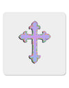 Easter Color Cross 4x4&#x22; Square Sticker-Stickers-TooLoud-1-Davson Sales