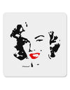 Marilyn Cutout Design Red Lips 4x4&#x22; Square Sticker 4 Pieces-Stickers-TooLoud-White-Davson Sales