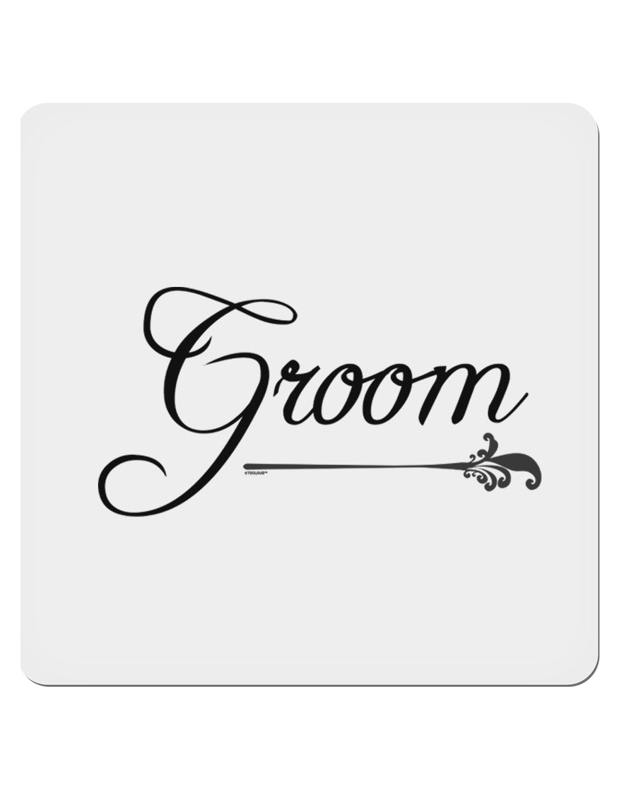 TooLoud Groom 4x4 Inch Square Stickers - 4 Pieces-Stickers-TooLoud-Davson Sales