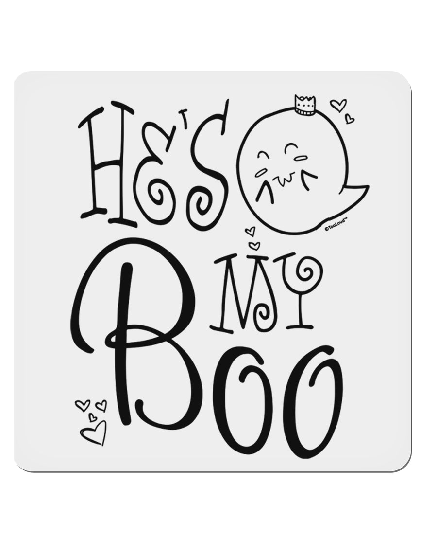 He's My Boo 4x4 Inch Square Stickers - 4 Pieces-Stickers-TooLoud-Davson Sales