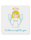 I've Been An Angel This Year Cute Christmas Angel 4x4&#x22; Square Sticker 4 Pieces-Stickers-TooLoud-White-Davson Sales