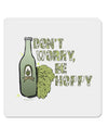 Don't Worry Be Hoppy 4x4 Inch Square Stickers - 4 Pieces-Stickers-TooLoud-Davson Sales
