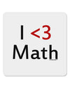 I Heart Math 4x4&#x22; Square Sticker 4 Pieces-Stickers-TooLoud-White-Davson Sales