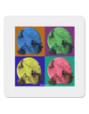 Three Wolves Howling - Pop-Art #2 4x4&#x22; Square Sticker 4 Pieces-Stickers-TooLoud-White-Davson Sales