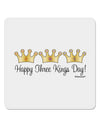 Happy Three Kings Day - 3 Crowns 4x4&#x22; Square Sticker 4 Pieces-Stickers-TooLoud-White-Davson Sales