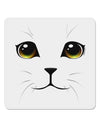 TooLoud Yellow Amber-Eyed Cute Cat Face 4x4&#x22; Square Sticker-Stickers-TooLoud-1-Davson Sales