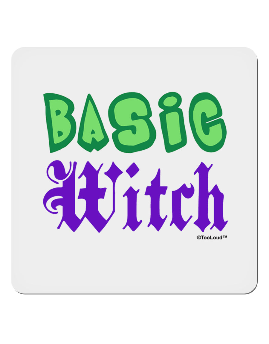 Basic Witch Color Green 4x4&#x22; Square Sticker 4 Pieces-Stickers-TooLoud-White-Davson Sales