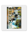 Rockies Waterfall with Text 4x4&#x22; Square Sticker-Stickers-TooLoud-1-Davson Sales