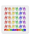 Pandamonium Rainbow Pandas 4x4&#x22; Square Sticker 4 Pieces-Stickers-TooLoud-White-Davson Sales