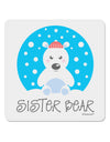 Matching Polar Bear Family - Sister Bear 4x4&#x22; Square Sticker 4 Pieces-Stickers-TooLoud-White-Davson Sales