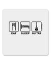 Eat Sleep Guitar Design 4x4&#x22; Square Sticker 4 Pieces-Stickers-TooLoud-White-Davson Sales