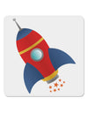 Space Rocket Ship and Stars 4x4&#x22; Square Sticker 4 Pieces-Stickers-TooLoud-White-Davson Sales