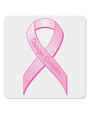Pink Breast Cancer Awareness Ribbon - Stronger Everyday 4x4&#x22; Square Sticker 4 Pieces-Stickers-TooLoud-White-Davson Sales