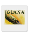 Iguana Watercolor Text 4x4&#x22; Square Sticker 4 Pieces-Stickers-TooLoud-White-Davson Sales