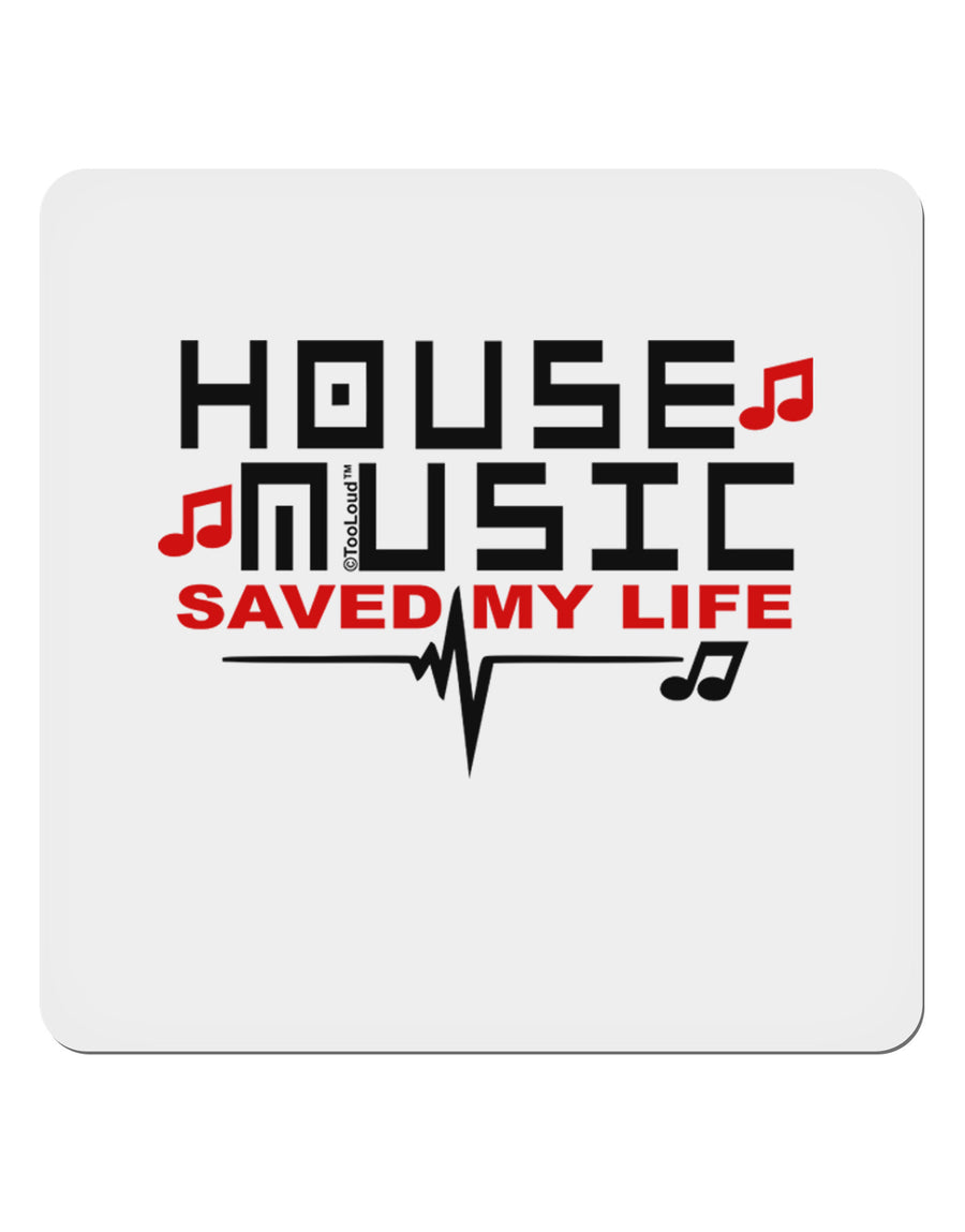 House Saved My Life 4x4&#x22; Square Sticker 4 Pieces-Stickers-TooLoud-White-Davson Sales