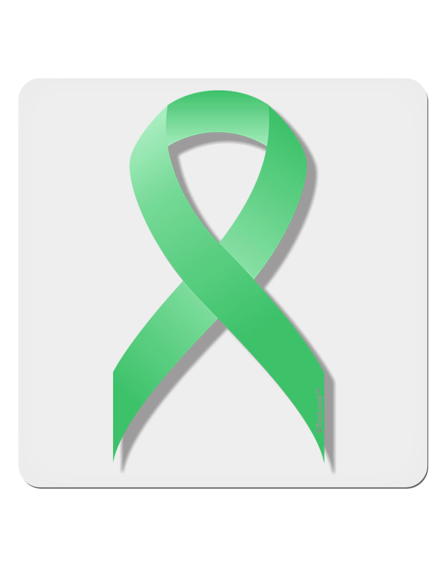 Celiac Disease Awareness Ribbon - Light Green 4x4&#x22; Square Sticker 4 Pieces-Stickers-TooLoud-White-Davson Sales