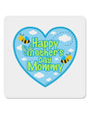 Happy First Mother's Day Mommy - Blue 4x4&#x22; Square Sticker 4 Pieces-Stickers-TooLoud-White-Davson Sales