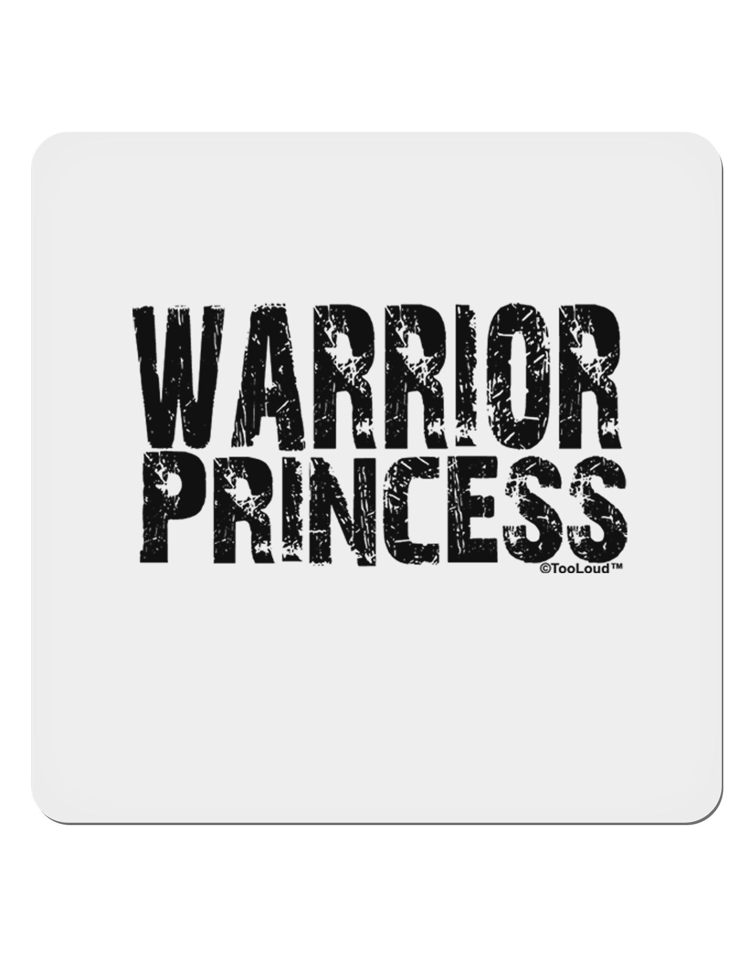 Warrior Princess Black and White 4x4&#x22; Square Sticker 4 Pieces-Stickers-TooLoud-White-Davson Sales