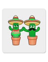 Fiesta Cactus Couple 4x4&#x22; Square Sticker-Stickers-TooLoud-1-Davson Sales