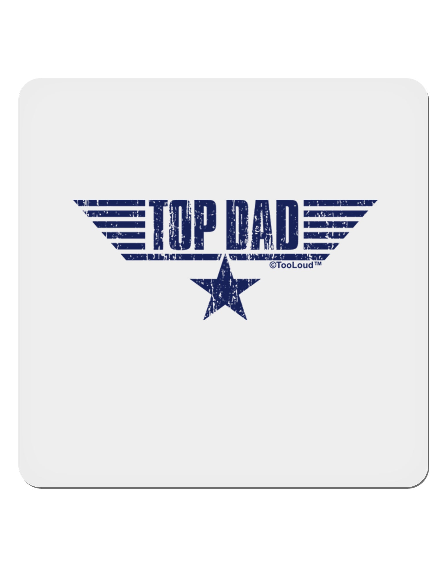 Top Dad Father's Day 4x4" Square Sticker 4 Pieces-Stickers-TooLoud-White-Davson Sales