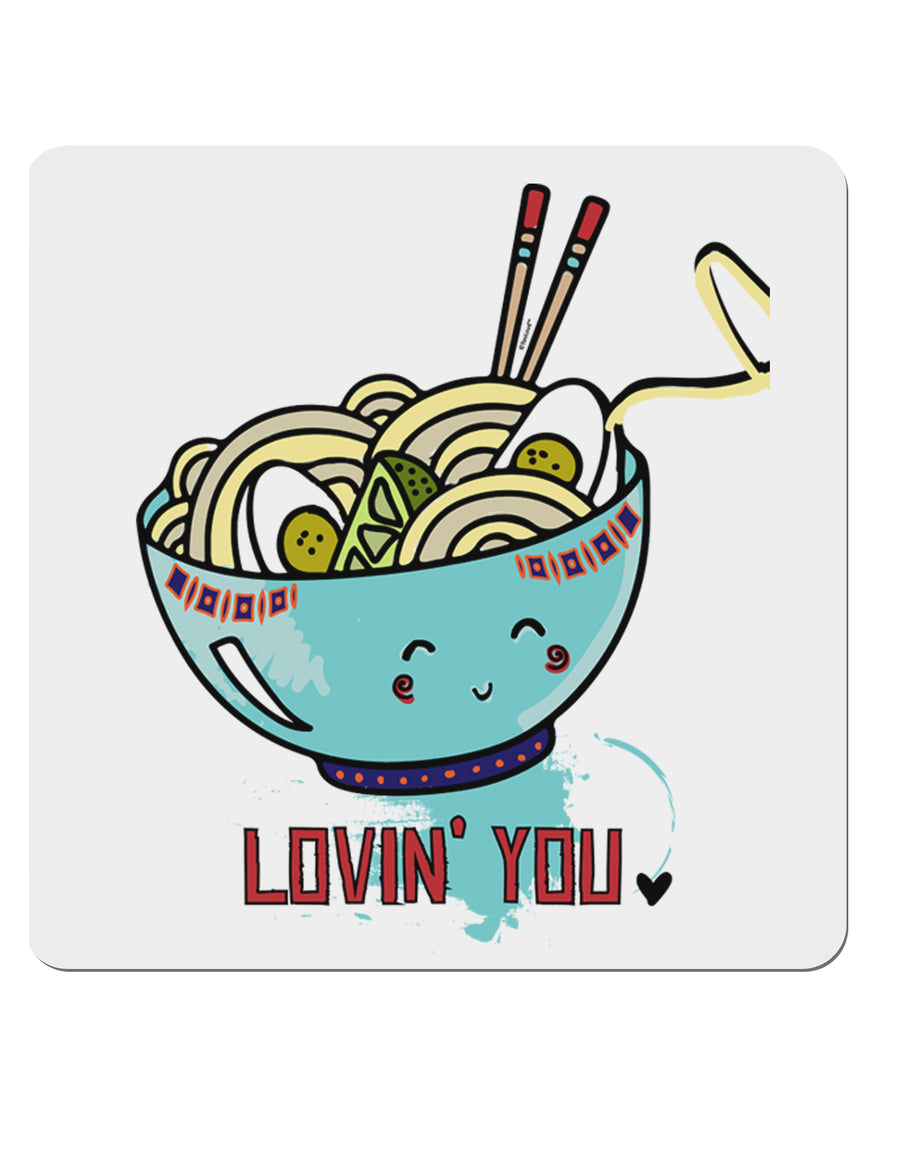 TooLoud Matching Lovin You Blue Pho Bowl 4x4 Inch Square Stickers - 4 Pieces-Stickers-TooLoud-Davson Sales