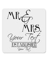 Personalized Mr and Mrs -Name- Established -Date- Design 4x4&#x22; Square Sticker 4 Pieces-Stickers-TooLoud-White-Davson Sales