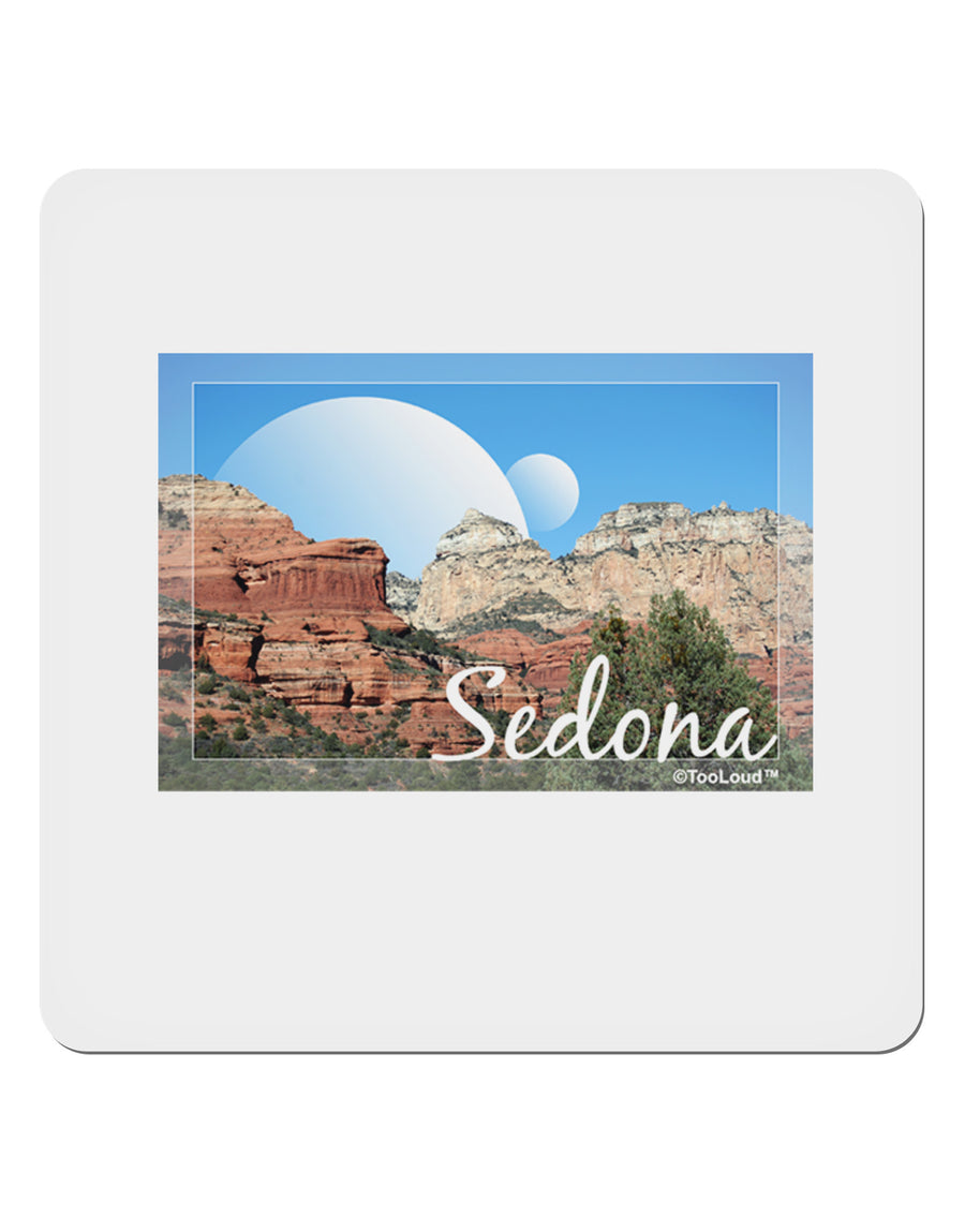Abstract Sedona 4x4&#x22; Square Sticker 4 Pieces-Stickers-TooLoud-White-Davson Sales