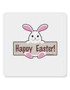 Cute Bunny - Happy Easter 4x4&#x22; Square Sticker 4 Pieces-Stickers-TooLoud-White-Davson Sales