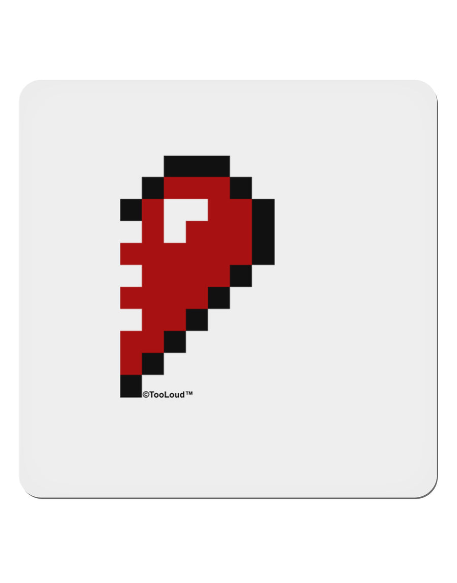 Couples Pixel Heart Design - Right 4x4&#x22; Square Sticker 4 Pieces-Stickers-TooLoud-White-Davson Sales