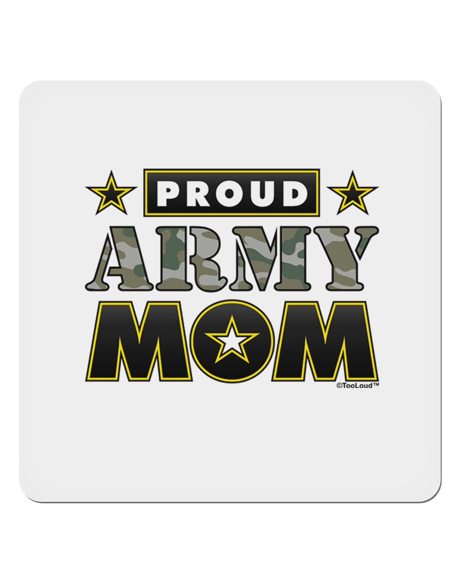 Proud Army Mom 4x4&#x22; Square Sticker-Stickers-TooLoud-1-Davson Sales