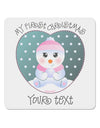 Personalized My First Christmas Snowbaby Girl 4x4&#x22; Square Sticker 4 Pieces-Stickers-TooLoud-White-Davson Sales