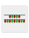 Merry Christmas Lights Red and Green 4x4&#x22; Square Sticker 4 Pieces-Stickers-TooLoud-White-Davson Sales