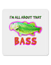 All About That Bass Fish Watercolor 4x4&#x22; Square Sticker