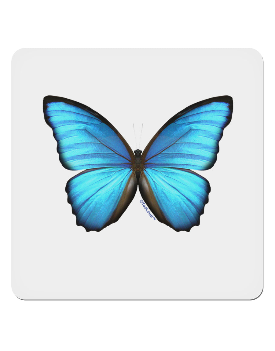 Big Blue Butterfly 4x4&#x22; Square Sticker-Stickers-TooLoud-1-Davson Sales