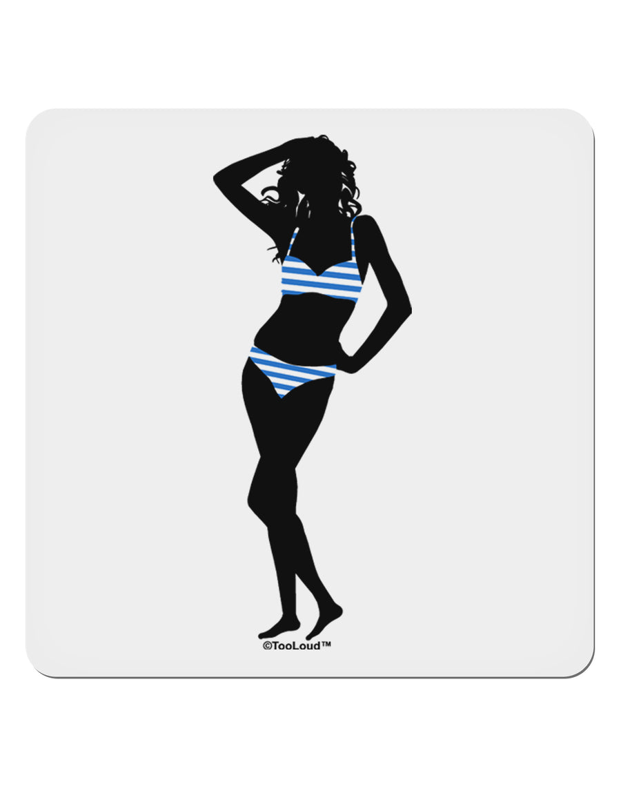 Stripes Bikini Shadow 4x4&#x22; Square Sticker 4 Pieces-Stickers-TooLoud-White-Davson Sales