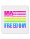 American Pride - Rainbow Flag - Freedom 4x4&#x22; Square Sticker 4 Pieces-Stickers-TooLoud-White-Davson Sales