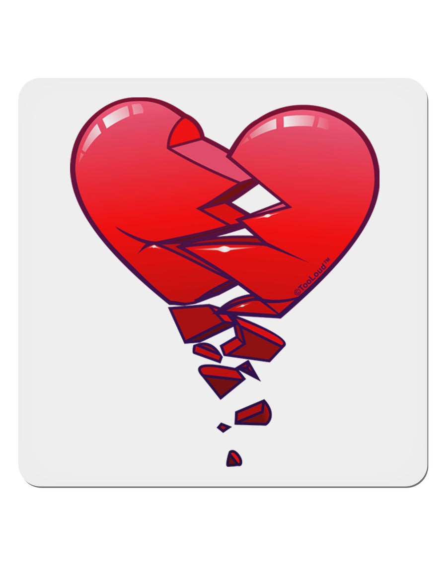 Crumbling Broken Heart 4x4&#x22; Square Sticker-Stickers-TooLoud-1-Davson Sales