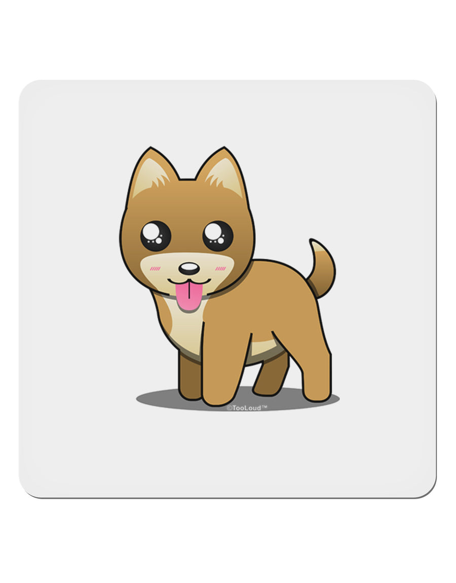 Kawaii Standing Puppy 4x4&#x22; Square Sticker-Stickers-TooLoud-1-Davson Sales