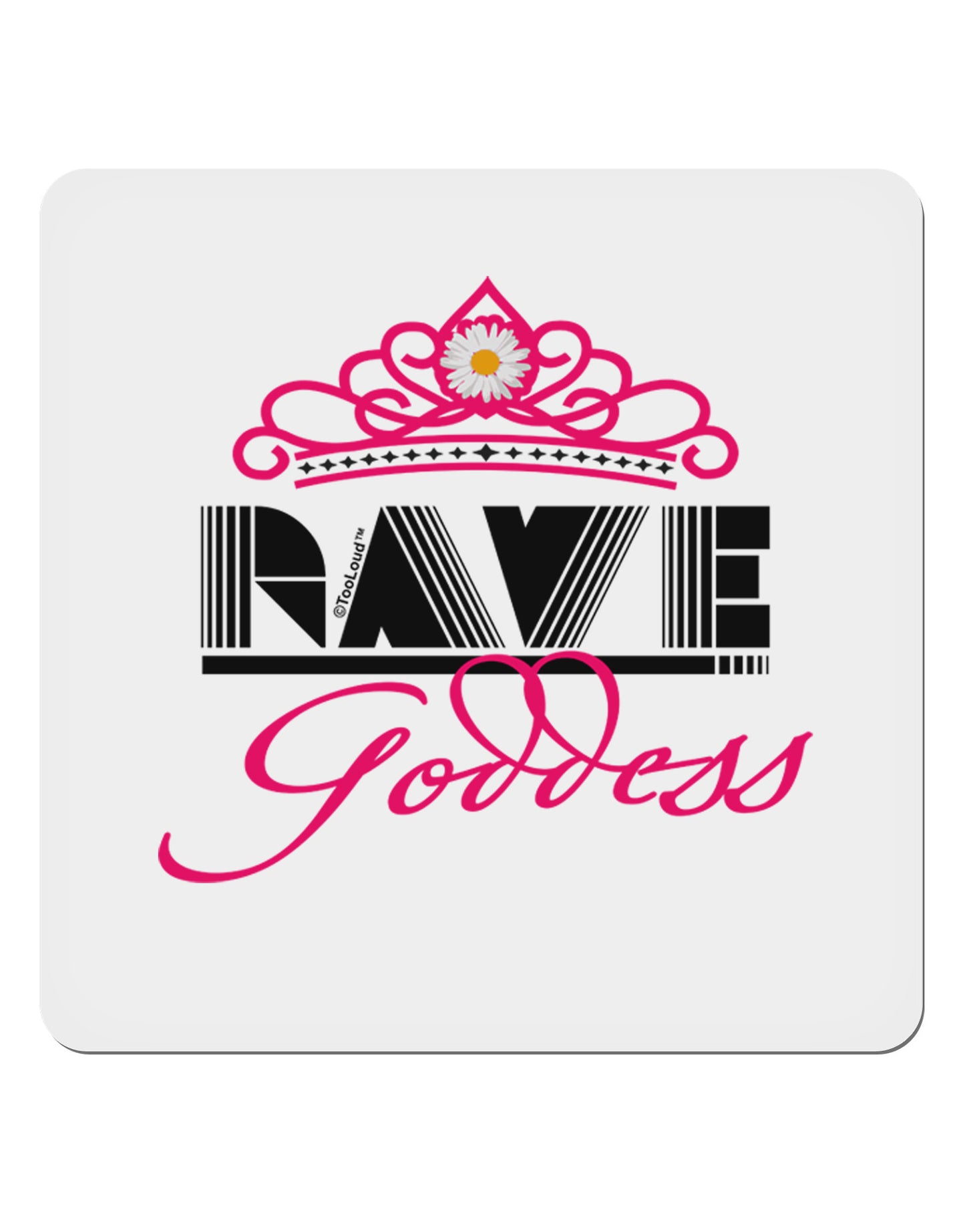 Rave Goddess 4x4&#x22; Square Sticker 4 Pieces-Stickers-TooLoud-White-Davson Sales