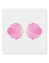 Easy Mermaid Costume Pink Shells - Halloween 4x4&#x22; Square Sticker 4 Pieces-Stickers-TooLoud-White-Davson Sales