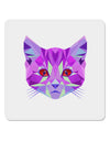 Geometric Kitty Purple 4x4&#x22; Square Sticker-Stickers-TooLoud-1-Davson Sales