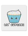 Cute Cupcake with Sprinkles - Lil Cupcake 4x4&#x22; Square Sticker 4 Pieces-Stickers-TooLoud-White-Davson Sales