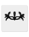 Masquerade Mask Silhouette 4x4&#x22; Square Sticker 4 Pieces-Stickers-TooLoud-White-Davson Sales