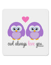 Owl Always Love You - Purple Owls 4x4&#x22; Square Sticker 4 Pieces-Stickers-TooLoud-White-Davson Sales